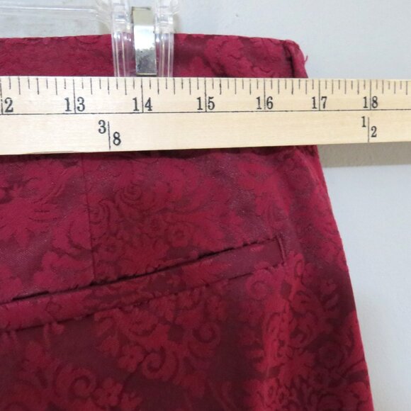 Old Navy Cranberry Pixie Jacquard Trousers Size 12 - Picture 9 of 13